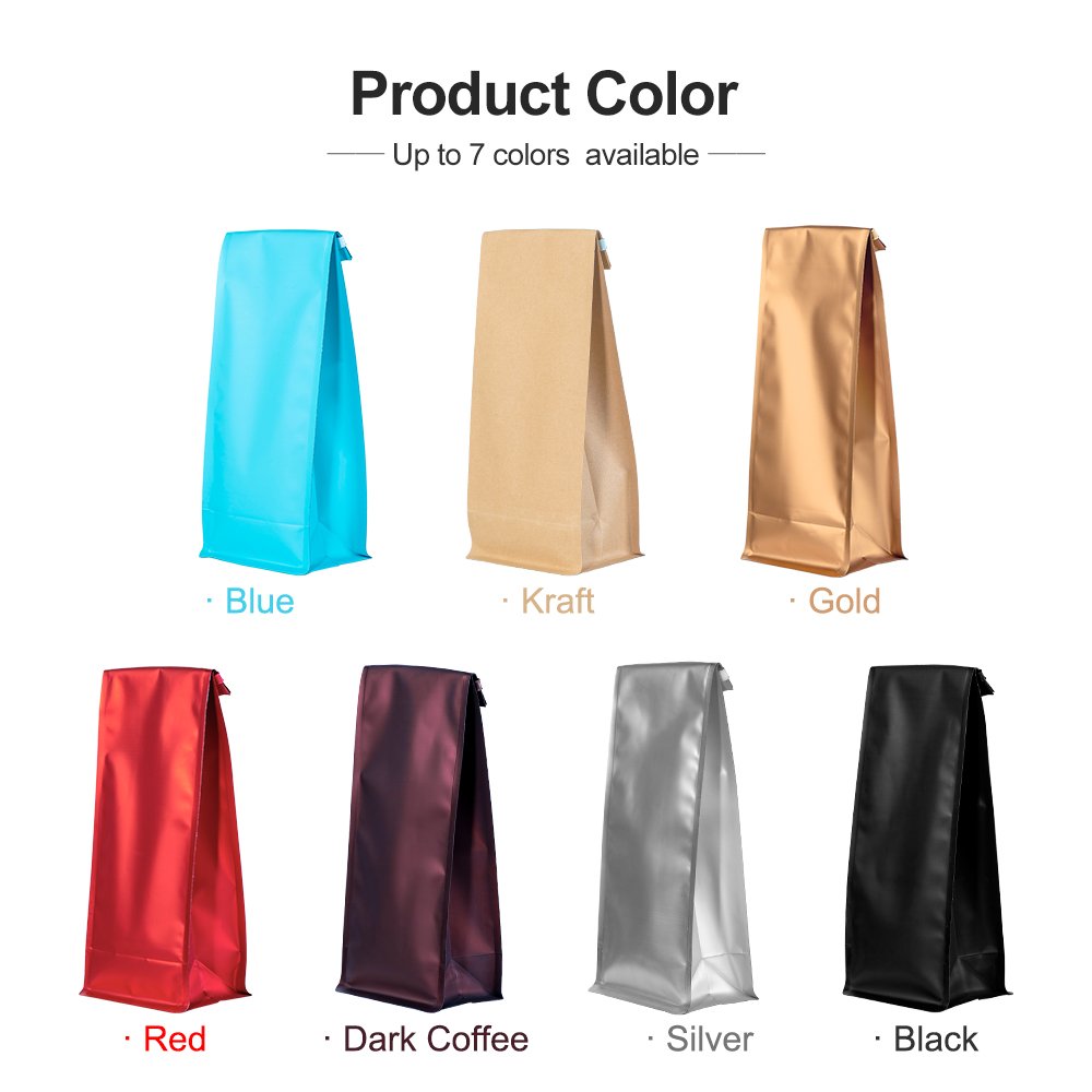 Bolsa tin tie packaging aluminum foil 250g 500g 1LB valve pouches recyclable custom print bean coffee bags