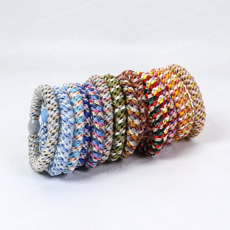 2021Korea Fashion Large Stock Furry Velvet Winter Braided Warm Hair Ties Hair Scrunchies For Women