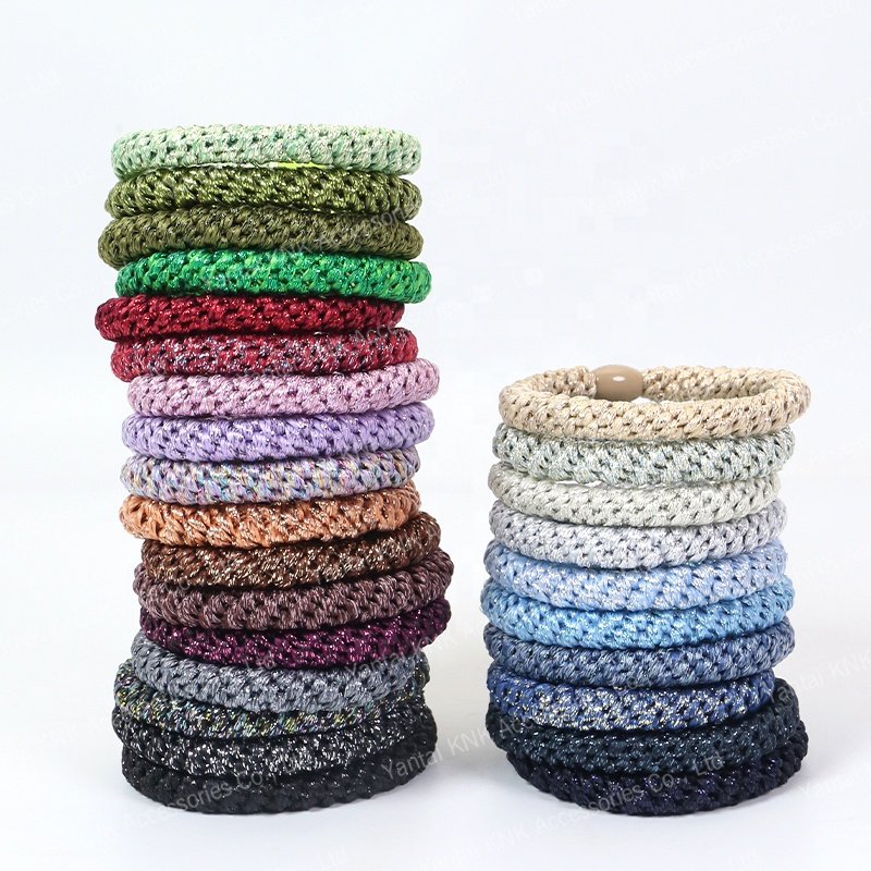 2021Korea Fashion Large Stock Furry Velvet Winter Braided Warm Hair Ties Hair Scrunchies For Women