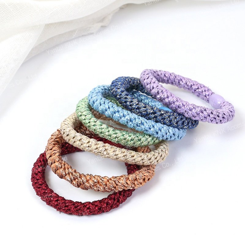 2021Korea Fashion Large Stock Furry Velvet Winter Braided Warm Hair Ties Hair Scrunchies For Women