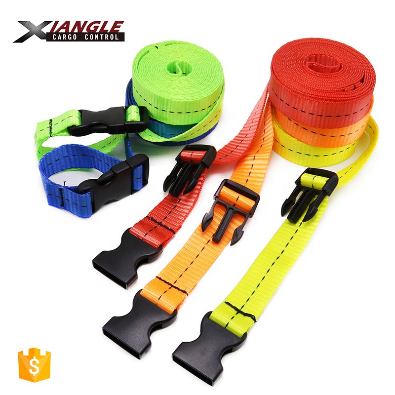Adjustable 2.5cm Black Plastic Webbing Cam Buckle custom tie down strap cargo lashing webbing bag buckle straps