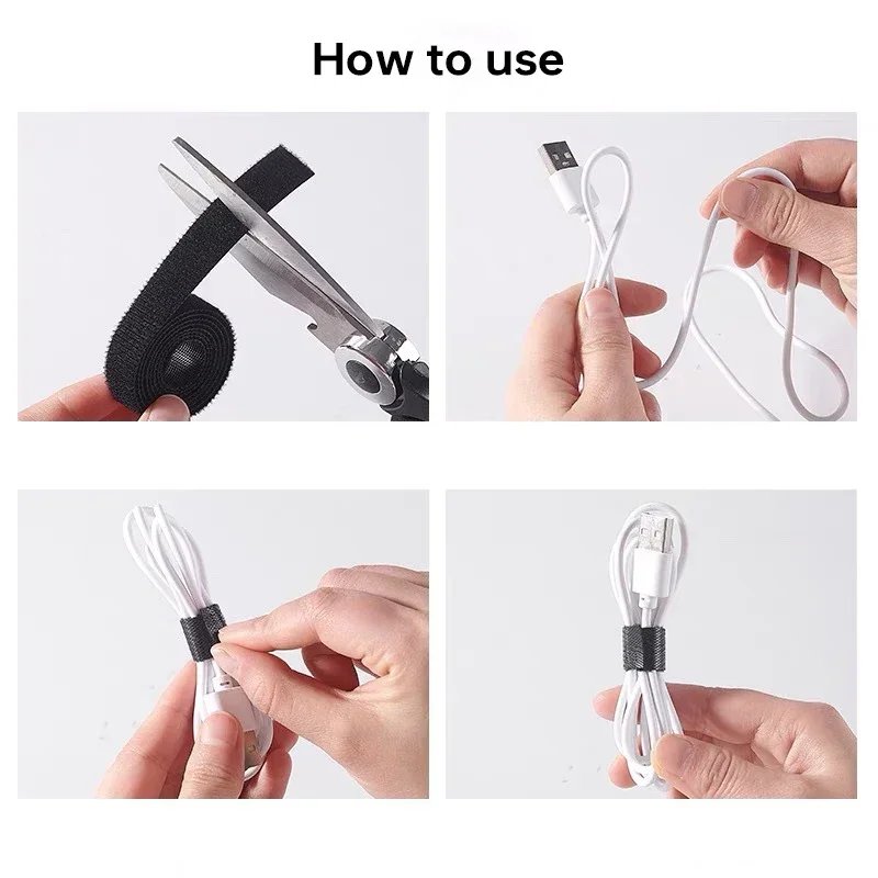 Cable Organizer USB Cable Winder Management nylon Free Cut Ties Mouse earphone Cord cable ties