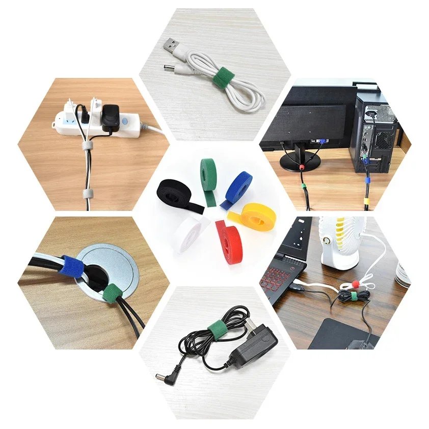 Cable Organizer USB Cable Winder Management nylon Free Cut Ties Mouse earphone Cord cable ties