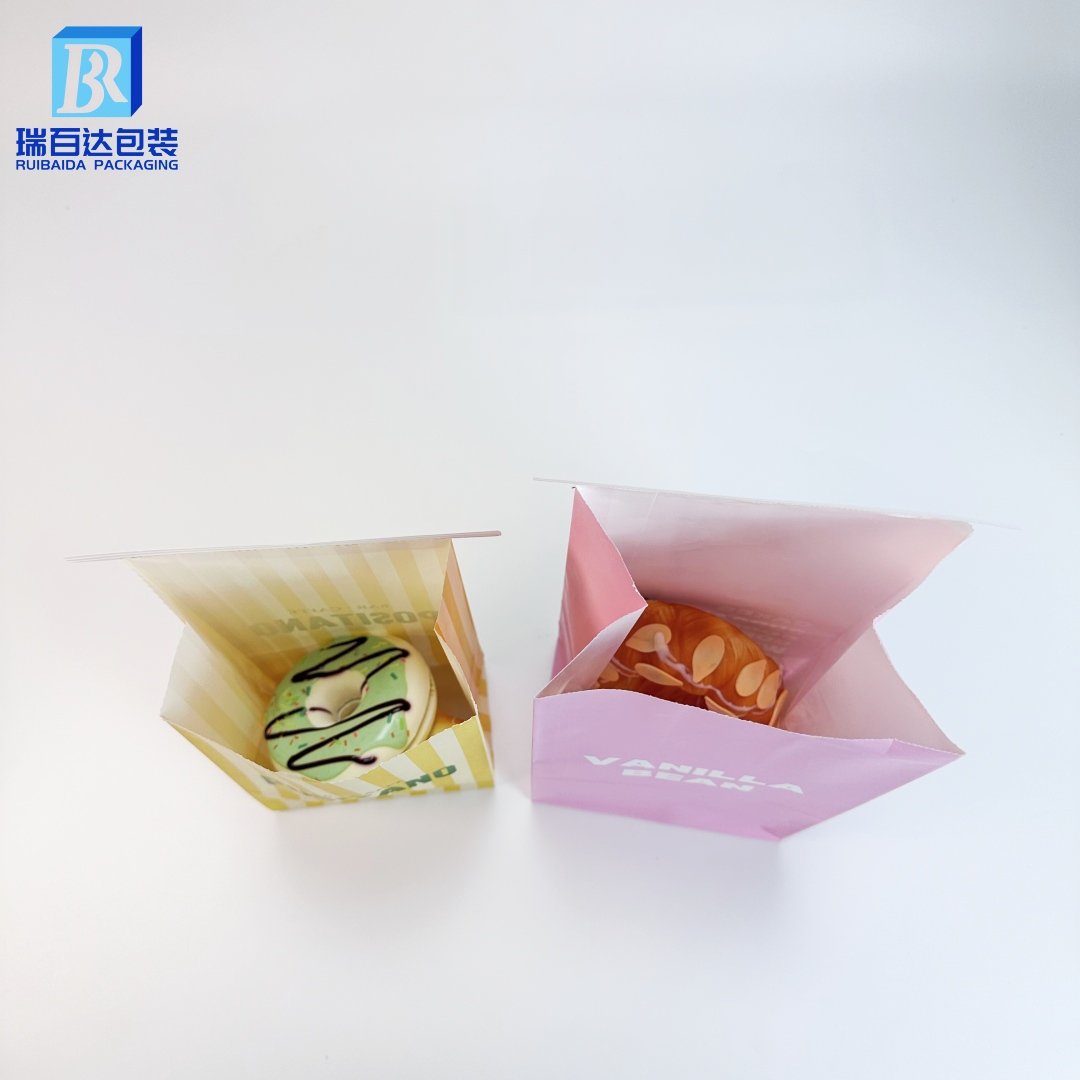 Custom logo print Through Window Brown White Kraft Paper Bag With Tin Tie For Food Packaging With window