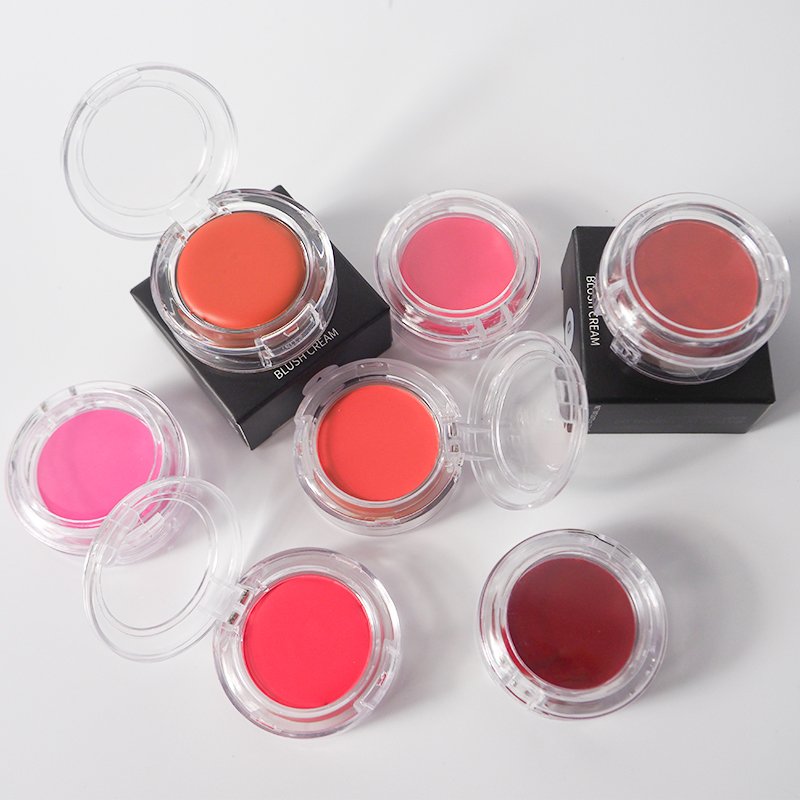 Diy Wholesale Good quality Single color Silky Cream blush No logo Shimmer Matte Peach Pink ties Kawaii Blush for black women