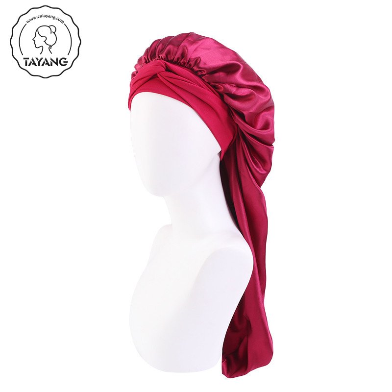 Elastic Tie Band Adjustable Straps sleeping Comfortable - Stretchy Tie Band Bonnets for Women Long Braid Curly Hair No Slip-Off