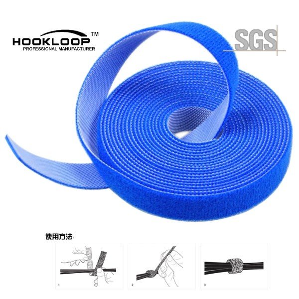 Eco-friendly Double Sided Hook and Loop Cable Tie Multi-functional Back to Back Roll with Great Stickiness