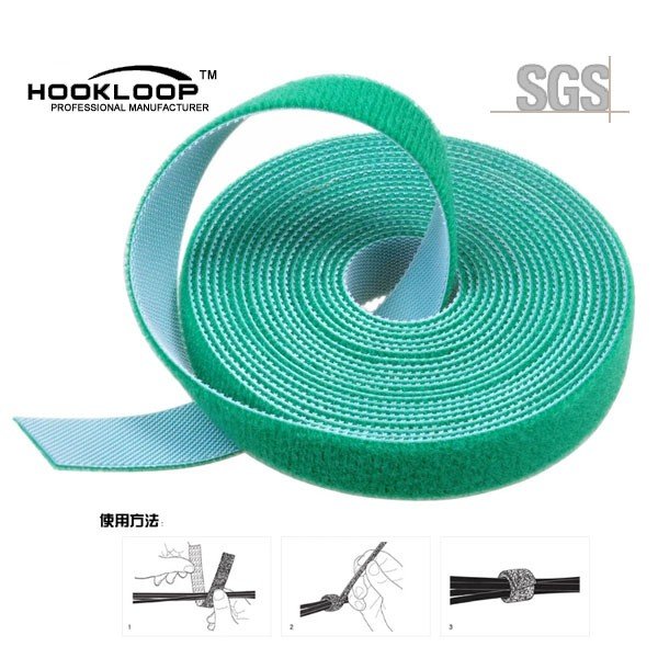 Eco-friendly Double Sided Hook and Loop Cable Tie Multi-functional Back to Back Roll with Great Stickiness