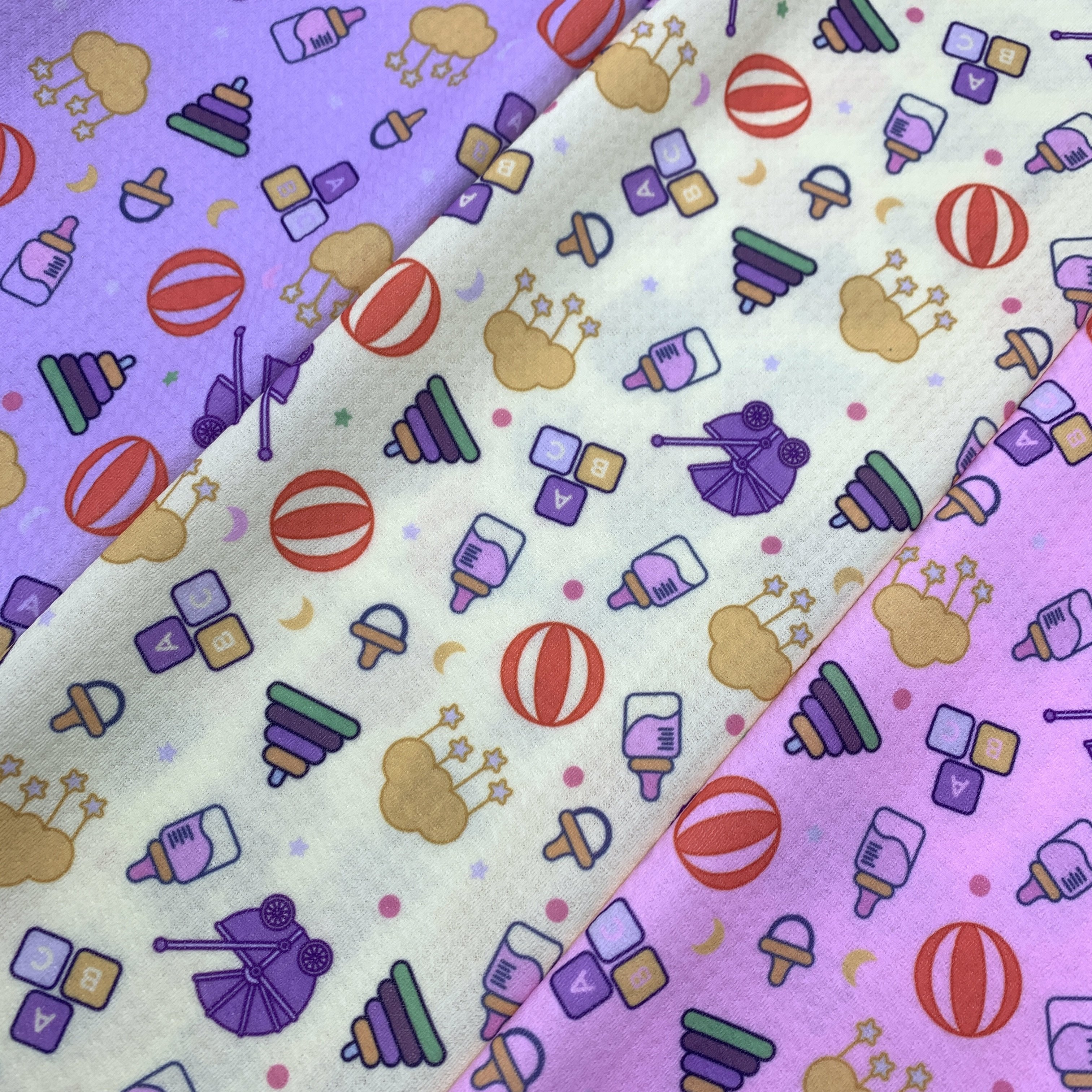Custom Digital Printing 95% polyester 5% spandex clothing bullet fabric for bows for baby clothes