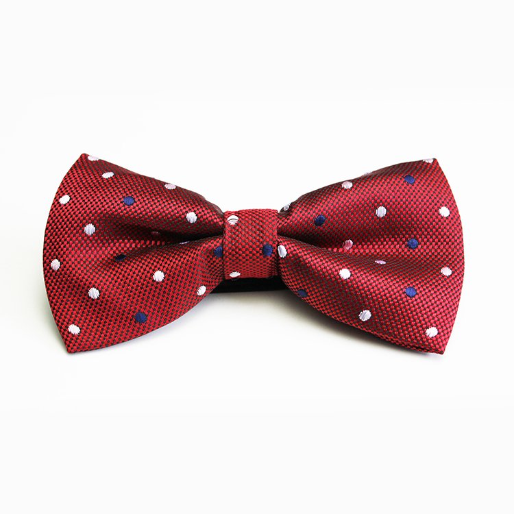 Custom polyester handmade wedding burgundy self tie bow tie for men