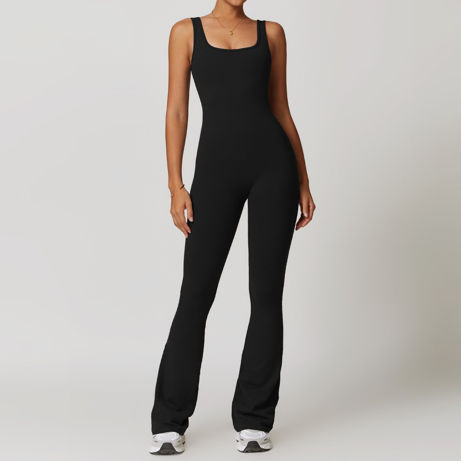 Women's new style onesie Yoga onesie One-piece flared pants Gym skinny casual pants body wear Yoga jumpsuit gym Bodysuit