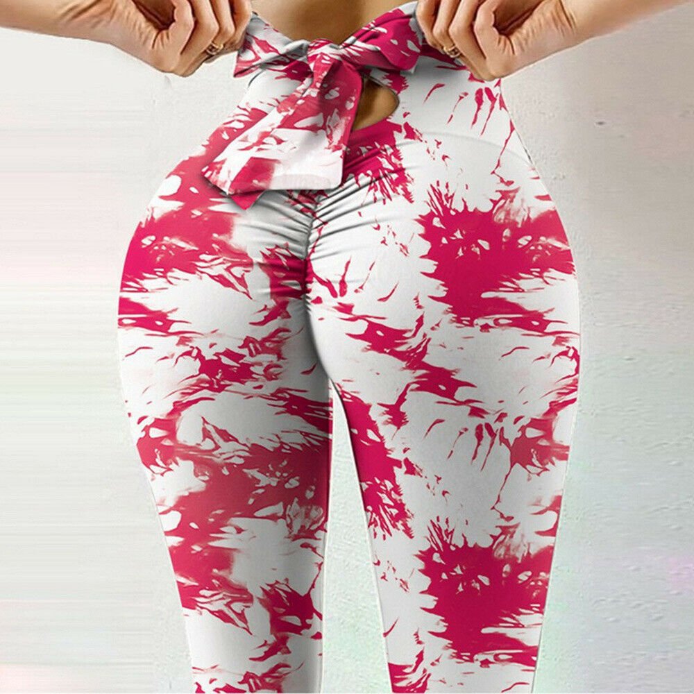 2024 New Women's High-Rise Tummy Control Seamless Marble Tie-Dye Yoga Leggings-Breathable Spandex Sports Shorts Fitness Running