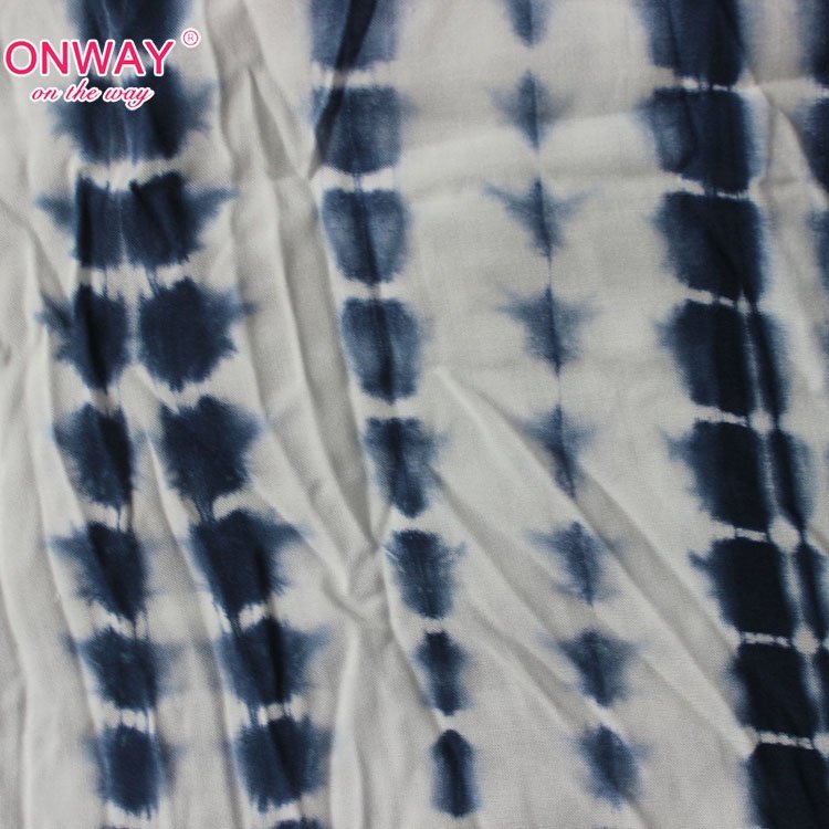 2023 trends woven sustainable tie dyed rayon challis print fashion fabric