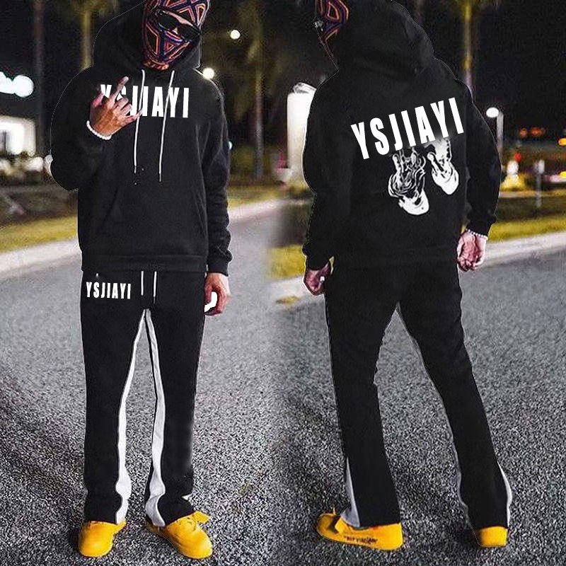 manufacturer dtg printing services men joggers suits set oversized tracksuit