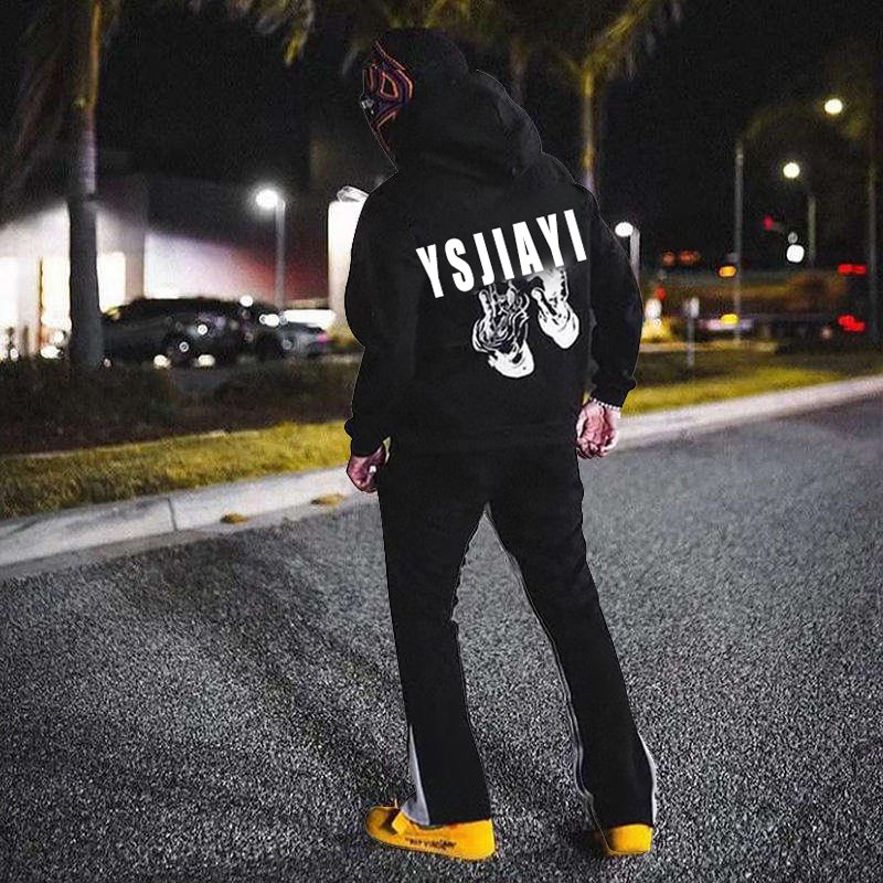 manufacturer dtg printing services men joggers suits set oversized tracksuit