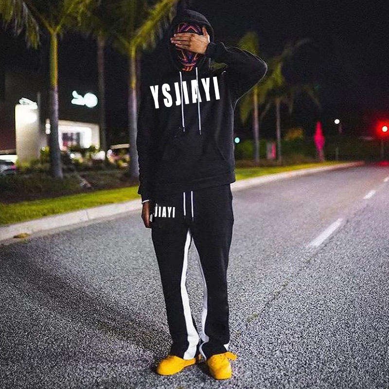 manufacturer dtg printing services men joggers suits set oversized tracksuit