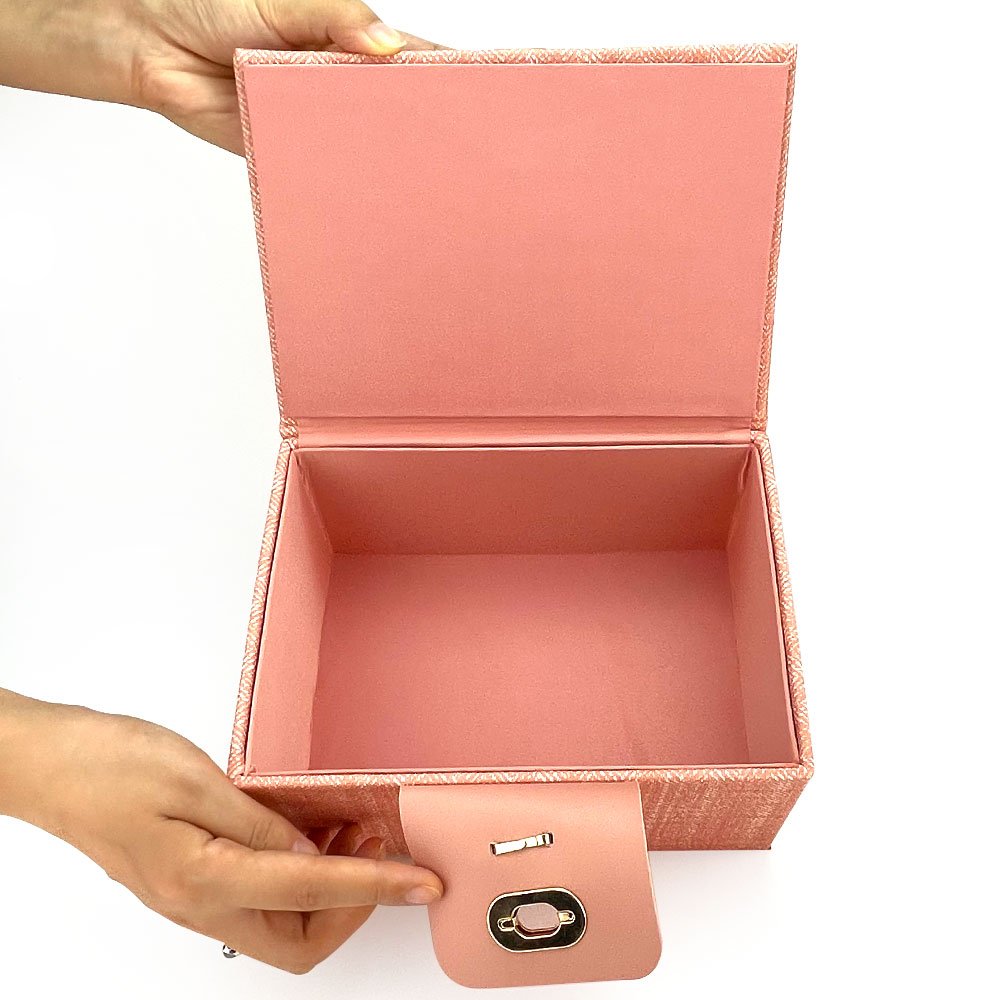 Pink Peach Bridesmaid Boxes With Ribbon Gift