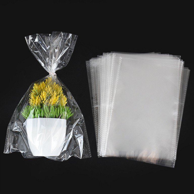 Biodegradable Customizable Logo Plastic Opp Label Baguette Toast Bread Bags With Windows