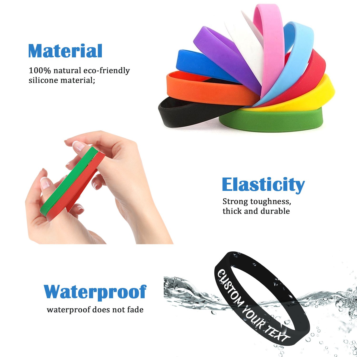 New Goods Health Tie Dye Silicone Rubber Basketball wristbands with logo custom