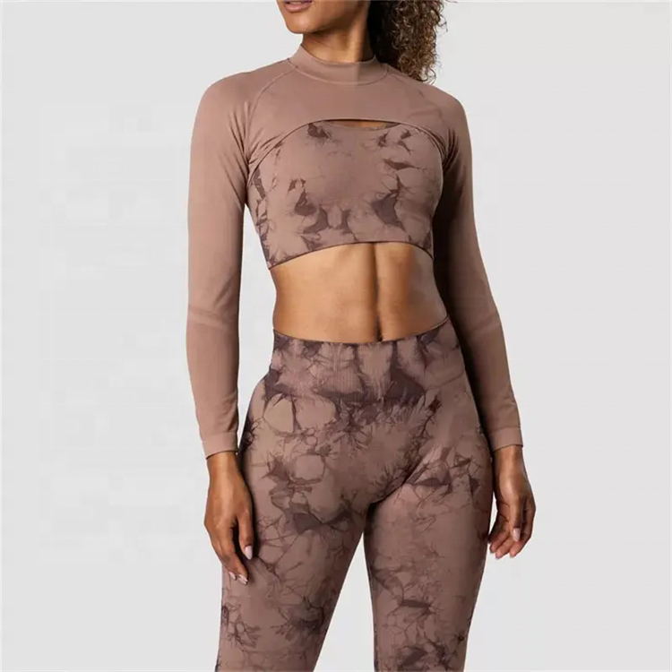 2023 High Quality Custom Print Sexy Women Tie Dye Sportswear Fitness Bra Pants Yoga Suit 3 Piece Yoga Set