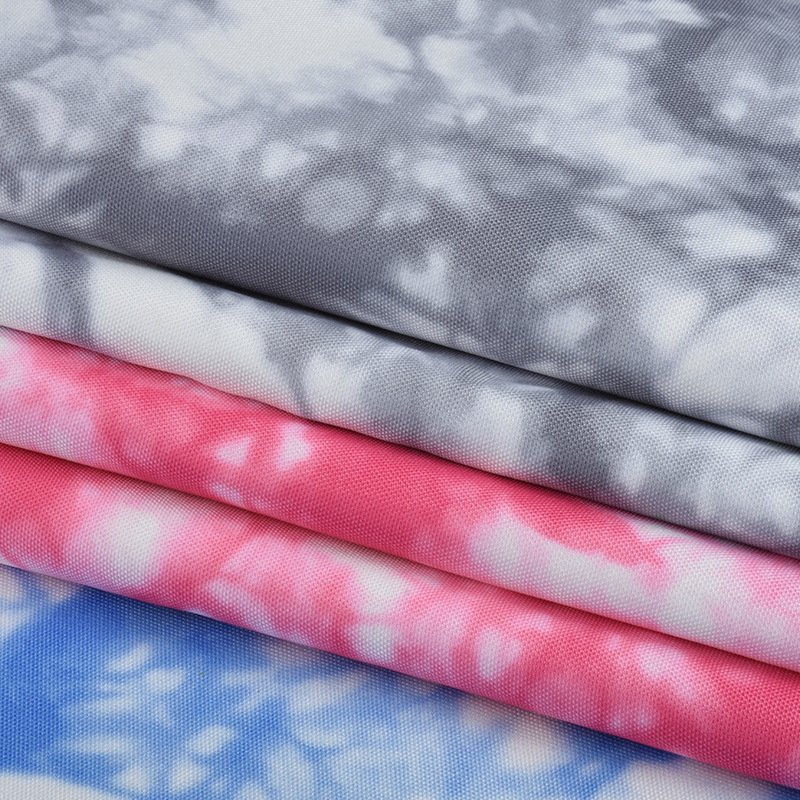 In stock tie dyed waxed fabric digital print canvas fabric tie dyed canvas polyester fabric garment bag