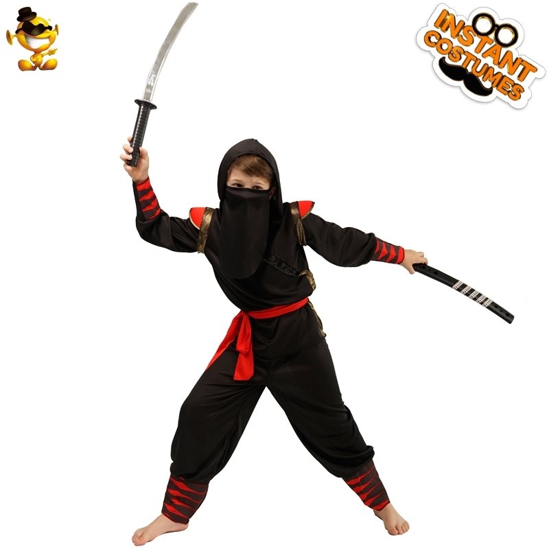 Halloween Party Cosplay Ninja Costume children Cool Gloden Dragon Ninja costumes for boys