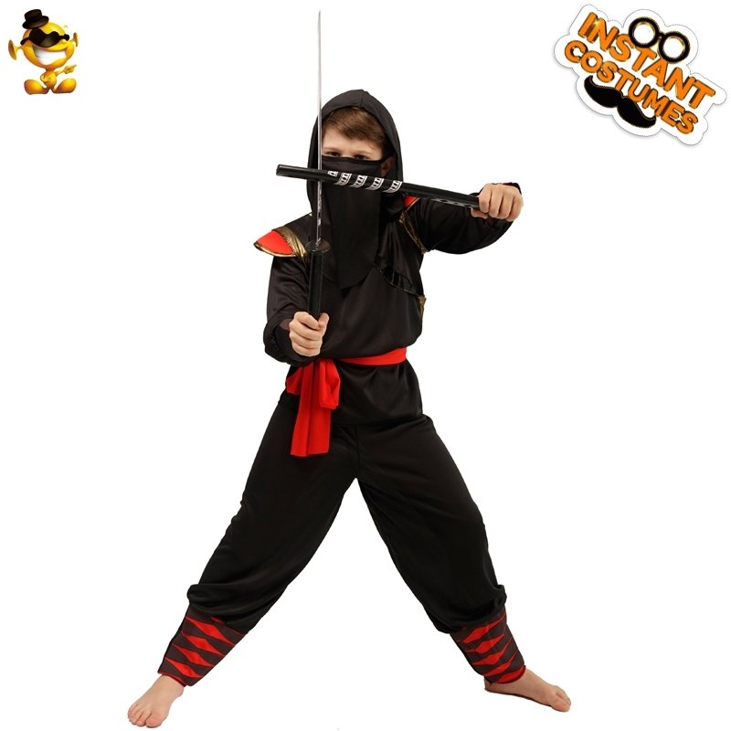 Halloween Party Cosplay Ninja Costume children Cool Gloden Dragon Ninja costumes for boys