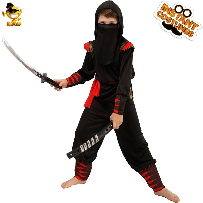 Halloween Party Cosplay Ninja Costume children Cool Gloden Dragon Ninja costumes for boys