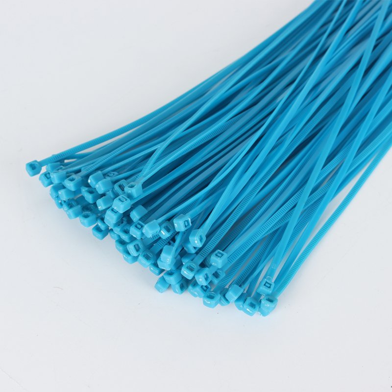 Blue Self-Locking Nylon 66 colored Cable Tie Wrap Plastic Wire Binding Straps Zip Ties