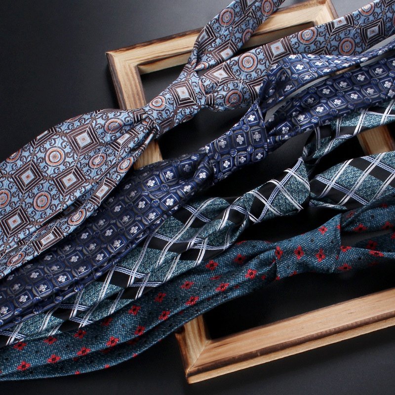 Factory Sell Percy Neck Ties Men Retro Floral Pattern Cashew Design Polyester Formal Dinner Wedding Casual Retros Hand-Tied