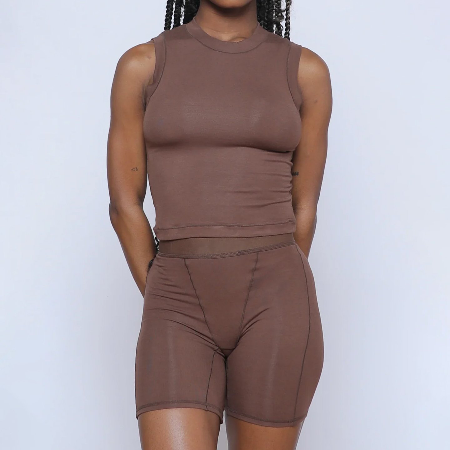 Custom Loungewear Women Sets Comfy Rayon Cotton Ribbed Tank Top Leggings Women's Lounge Wear Summer Two Piece Shorts Sets