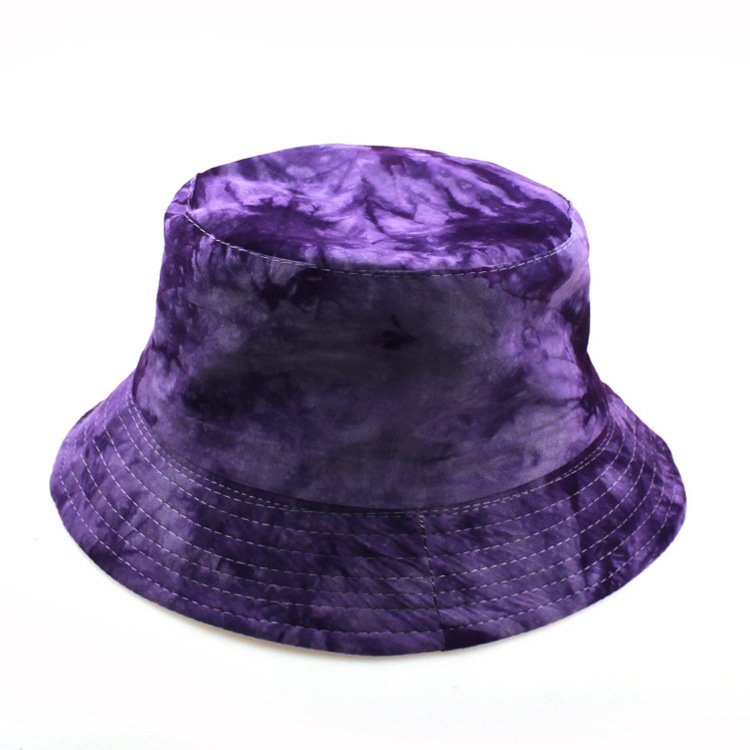 wholesale New design Custom design tie dye bucket hat colorful tie dye rainbow reverse bucket hat