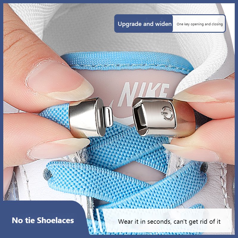 Elastic Laces Sneaker Press Lock Shoelaces without ties Kids Adult 8MM Widened Flat Shoelace for Shoes No Tie sports Shoe laces