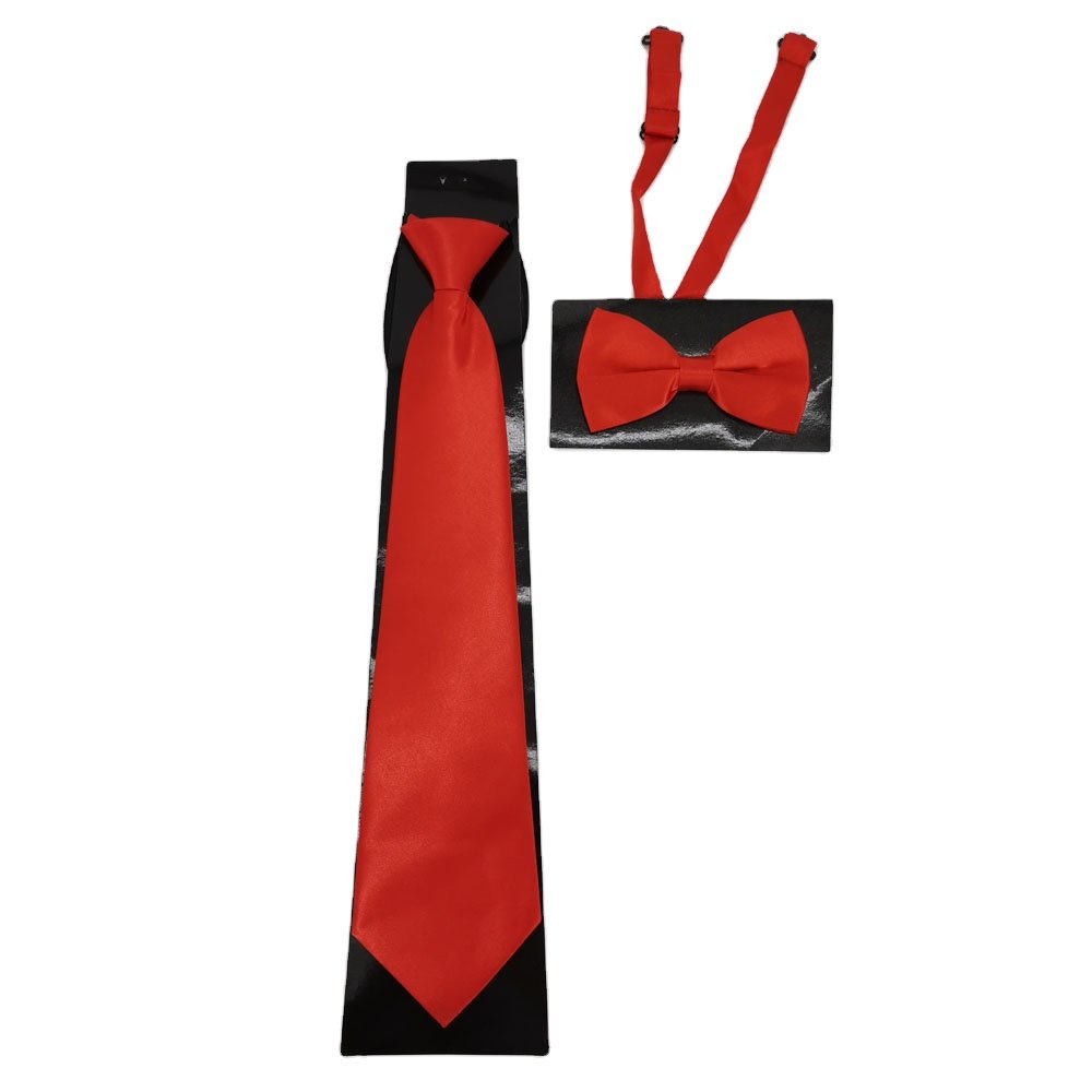 adult party decorating red color satin silk polyester mens tie
