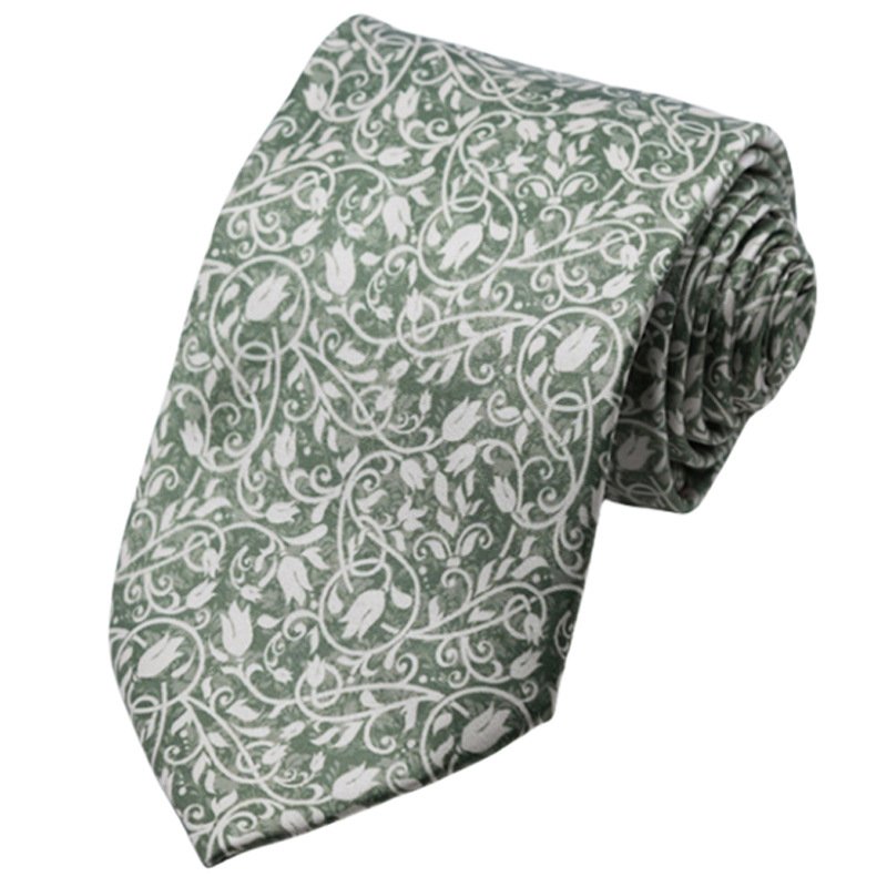 Tie men's formal style gentleman vintage 8CM hand print student business professional wear