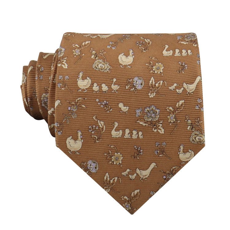 Custom Animal Print High Fashion Luxury Brand Design Jacquard Neckties Silk Ties For Men