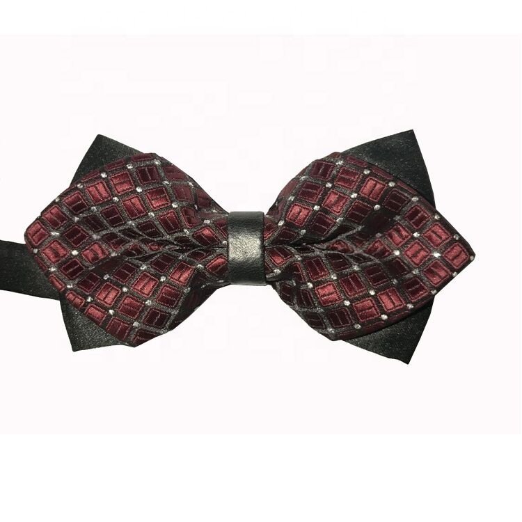New Arrival Wedding Accessory Double Layers Adjustable Navy Blue Grooms' Bow Ties/Men's Bowtie