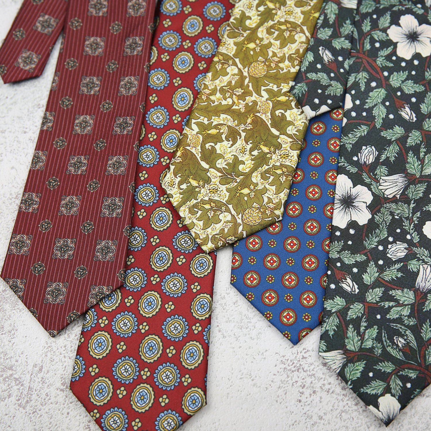 Trendy casual vintage printed neck tie men and women floral youth fashion shirt accessory neck ties