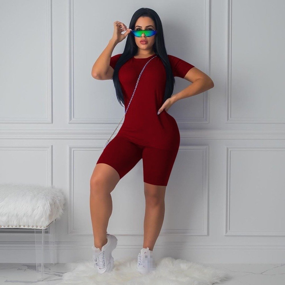 Custom Plus Size Women's Clothing 2 Piece Sets Workout Graphic shirts Short Sets for Women Women Two Piece Set Summer 2023