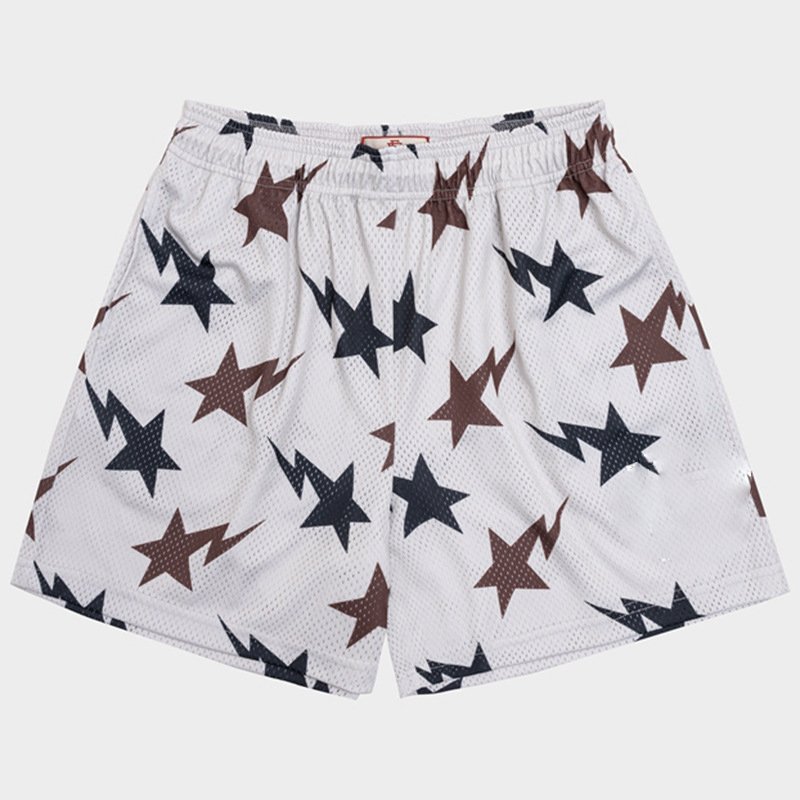 Custom mesh shorts with side pocket 100% polyester tie-dye mesh basketball shorts sublimation print mesh shorts