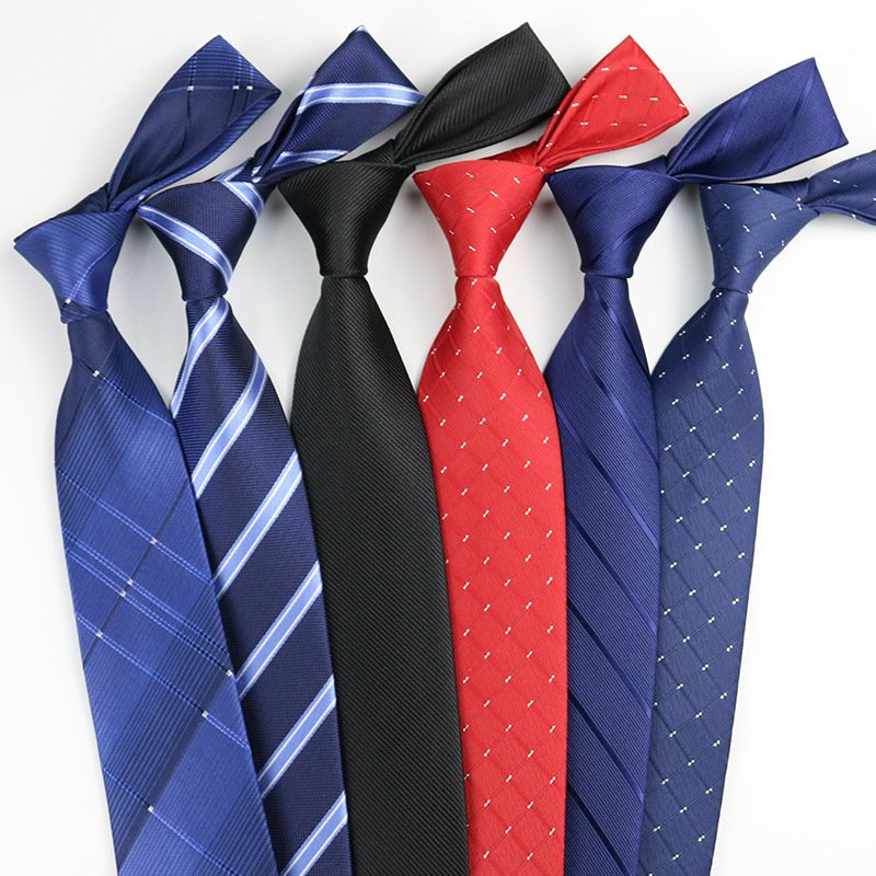 Wholesale custom business mens silk tie formal dress wedding striped checkered weave silk necktie