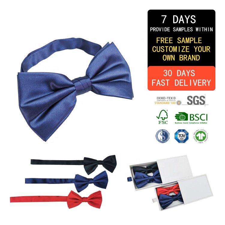 100% silk luxury silk bow tie customised thickness with multi colours
