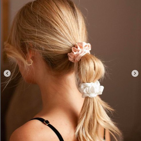 22mm 4cm custom color artificial silk satin women hair scrunchies scrunchy ponytail holder