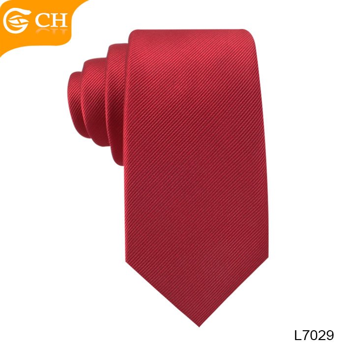Wholesale Cheap Low MOQ Pure Color 100% Polyester 7CM Neckties For Men Uniform Casual Custom Logo Tie Tie