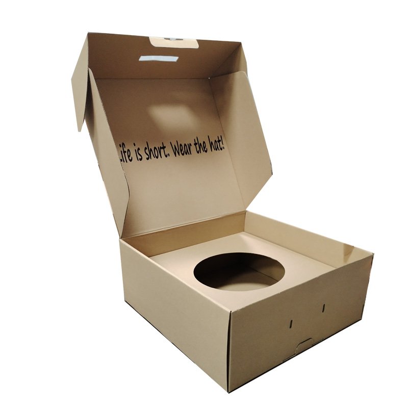 Large Wide Brim Fedora Hat Box Packaging Custom Logo Printing Cowboy Hat Box Fedora Hat Box