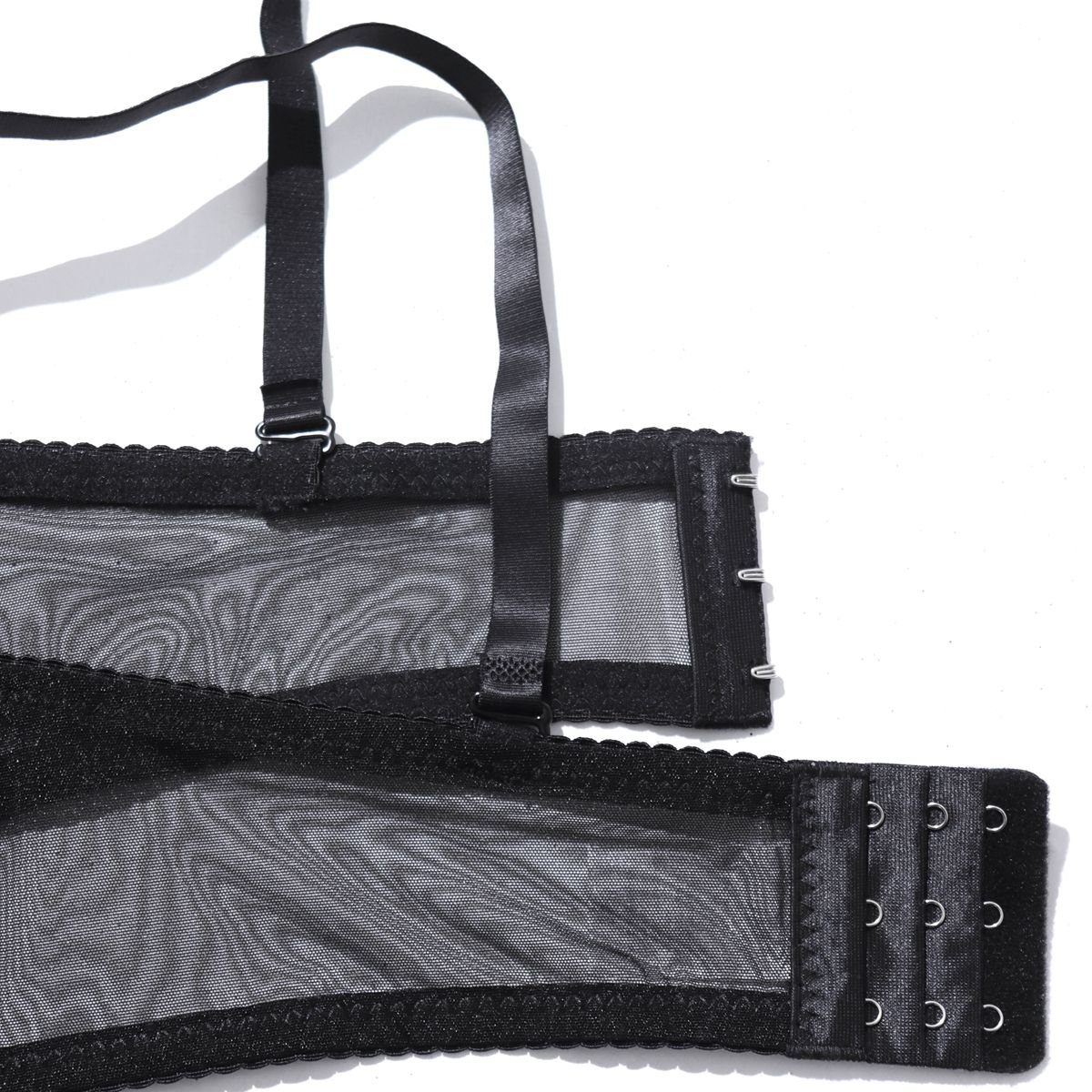 DANXING PU Leather Lingerie Set Underwire Bra and Thong Comfy Push Up Bra Set 34B 36B 38B 40B-170#Set