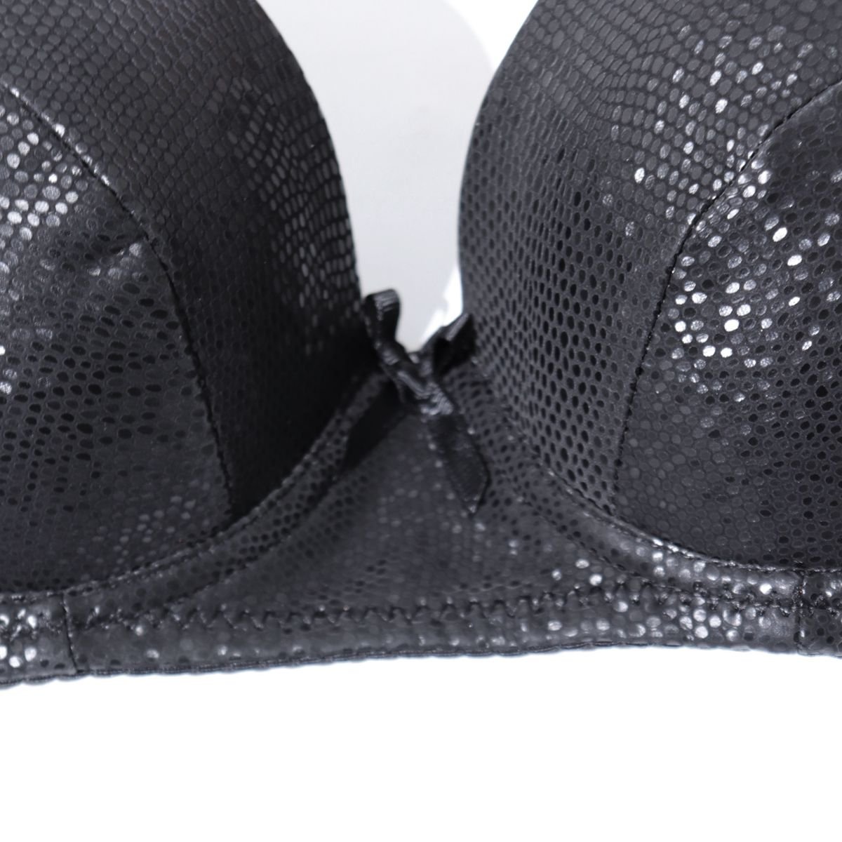 DANXING PU Leather Lingerie Set Underwire Bra and Thong Comfy Push Up Bra Set 34B 36B 38B 40B-170#Set
