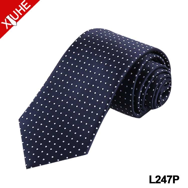 New Arrival Wholesale Pink Solid Color Mens Necktie Army Green Woven Neckties Dot Pattern Wholesale Polyester Tie