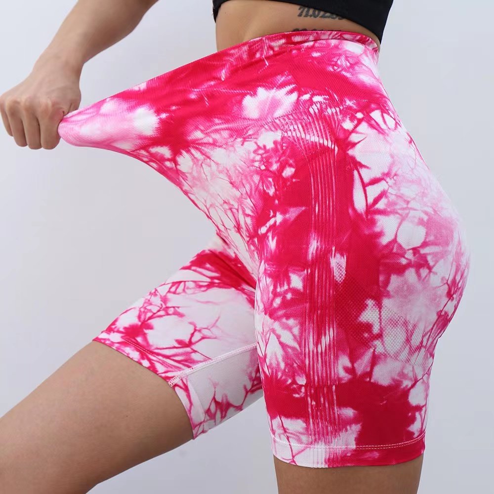 Seamless Short Yoga Shorts Women Workout Tie Dye Fitness Leggings Women 2023 Sports Scrunch Butt Shorts Push Up Booty Gym Shorts
