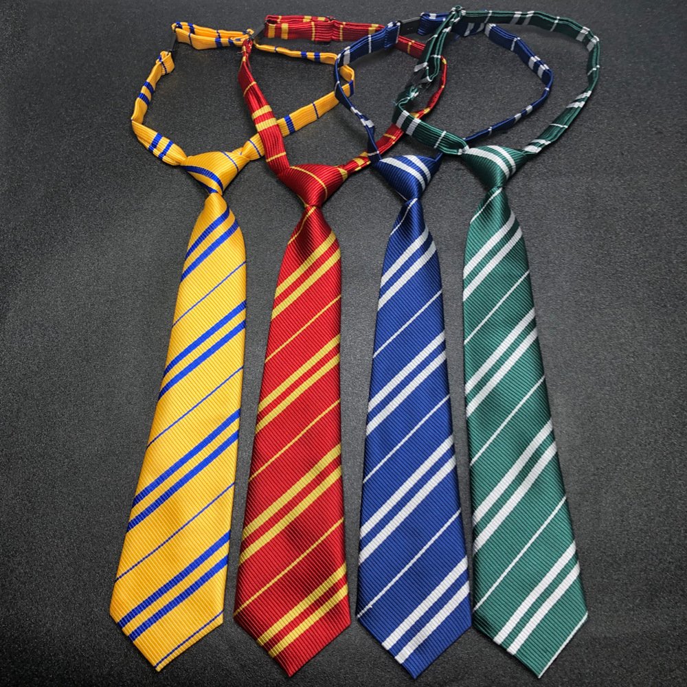 Factory Wholesale School Student Neck Ties Harry Pot Striped Kids Neckties Custom Cute School Polyester Tie For Kids